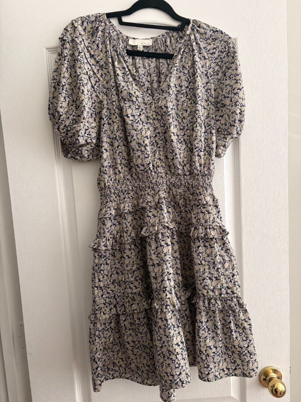 Floral Blue Dress Size Large